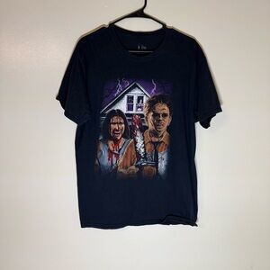 Texas Chainsaw Massacre Leatherface Black Graphic Tee